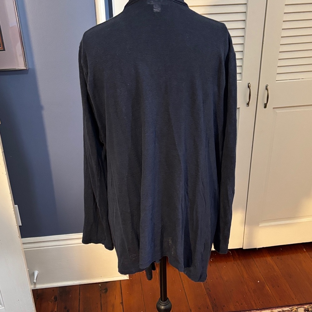J. Jill Navy Open Drape Lightweight Cardigan - Picture 7 of 8